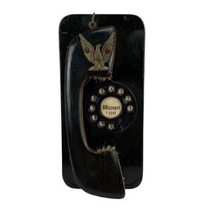 Vintage‎ Brush Off Rotary Phone Brush Swank West Germany Wall Decor Eagle Accent